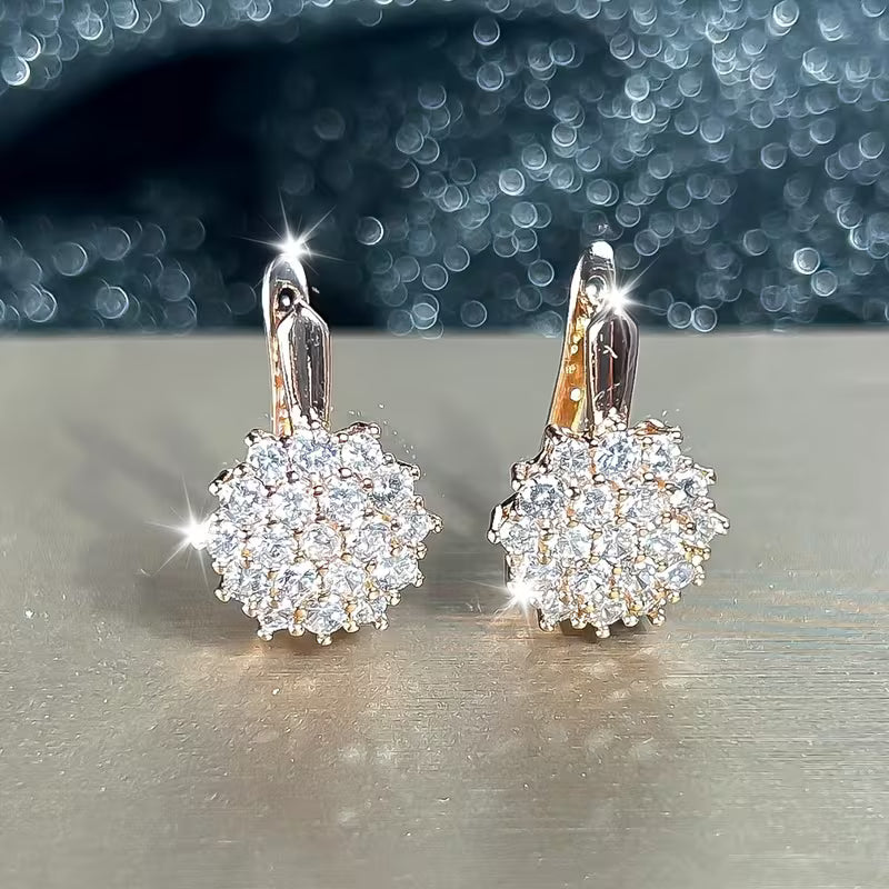 Elegante luxuriöse Zirkonia-Ohrringe