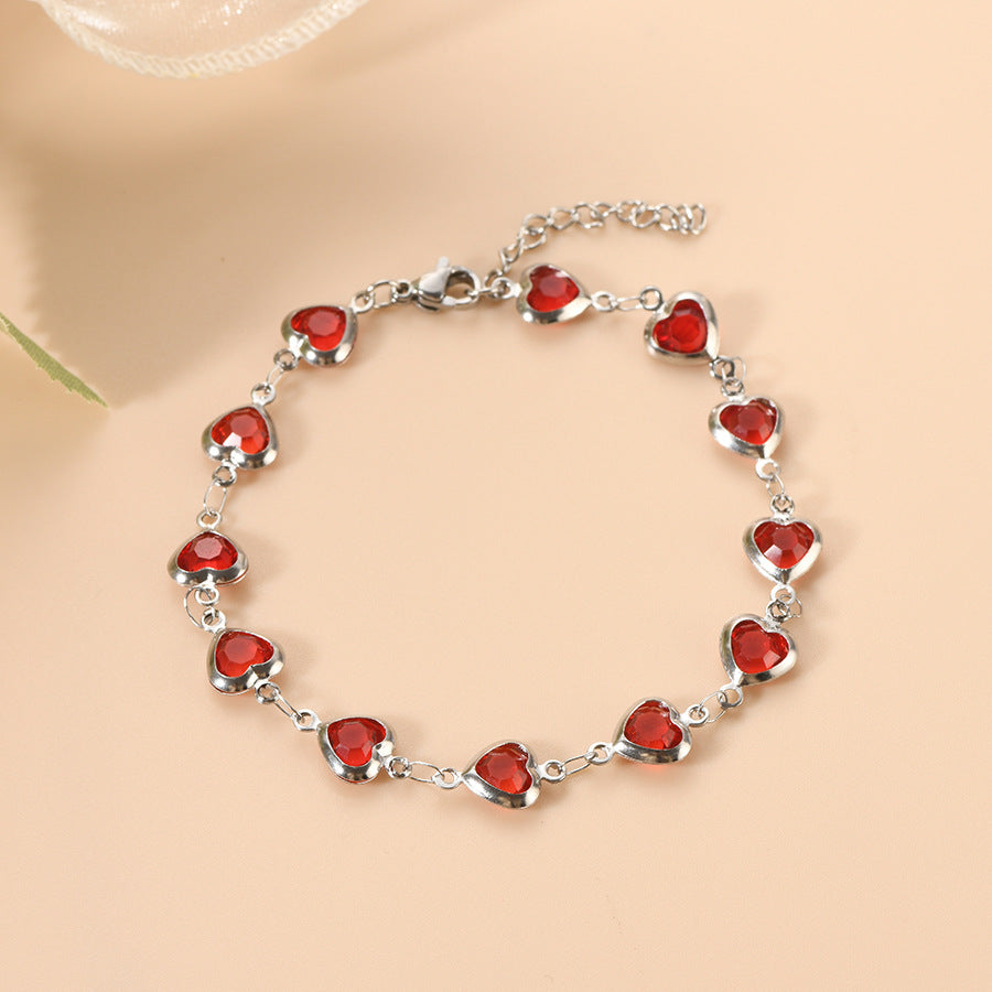 Ophelyra Garnetelle Armband | Weißgold