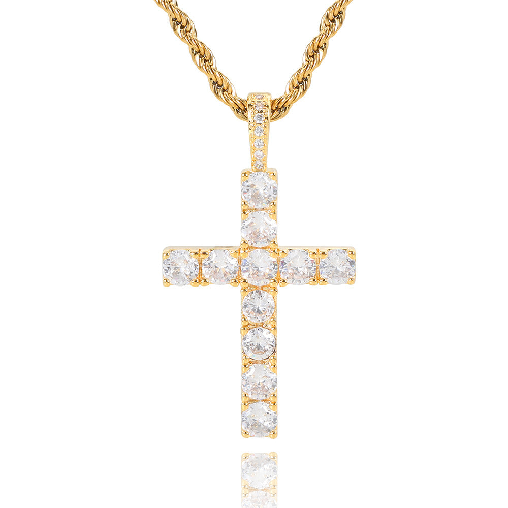 Kreuz Halskette | Weißgold