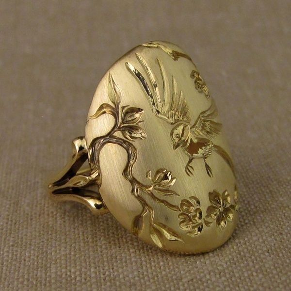 Vintage Natur Gold Ring