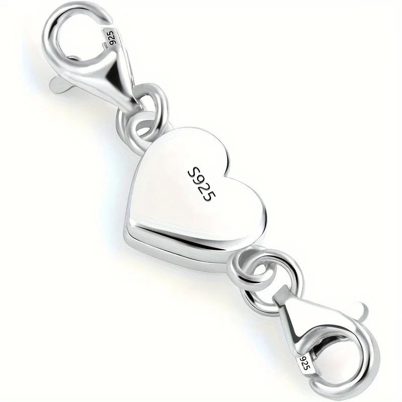 Magnetische Herzbrosche Silber 925
