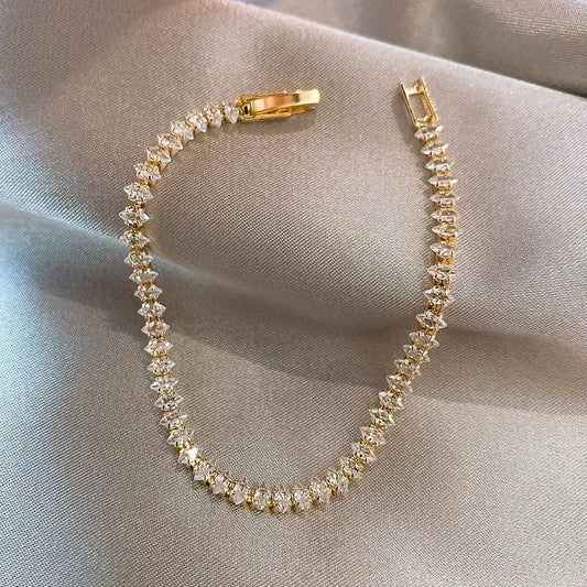 Kaiserliches Kristall-Armband vom Tennis-Typ