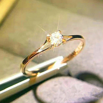 Boho-Solitärring mit strahlendem Zirkon