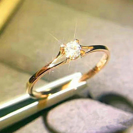 Boho-Solitärring mit strahlendem Zirkon