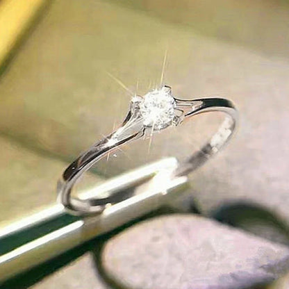 Boho-Solitärring mit strahlendem Zirkon