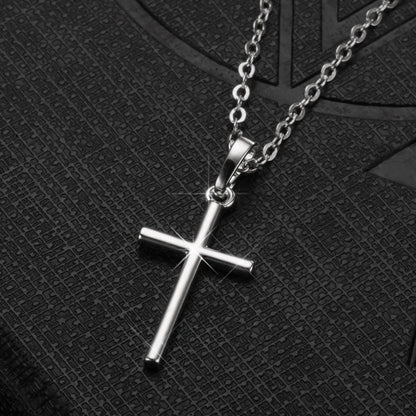 Klassische minimalistische Kreuz-Halskette Vergoldet