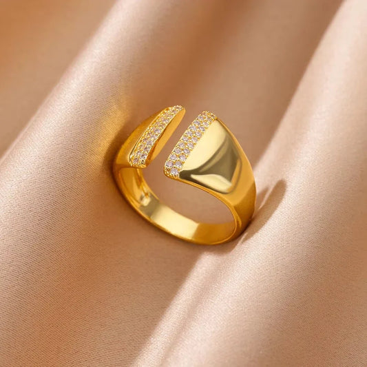 Vergoldeter Vintage-Ring Verstellbar