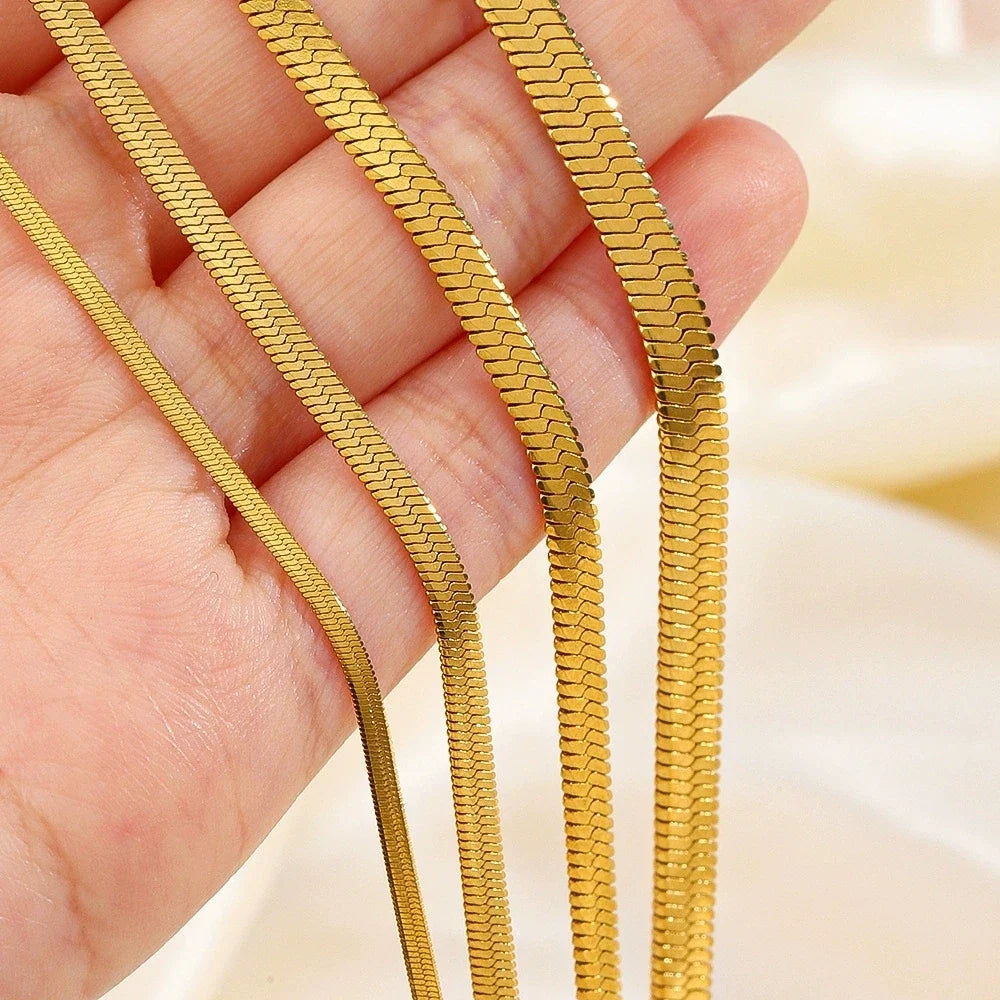 Mehrschichtiges Ähren-Halsketten-Set Vergoldet