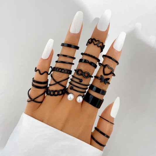 Boho-Perlenring-Set