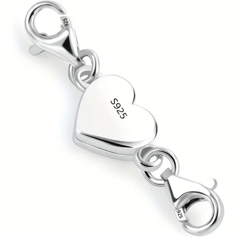 Magnetische Herzbrosche Silber 925