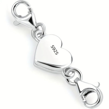 Magnetische Herzbrosche Silber 925