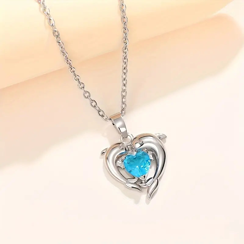 Oceanheart Zwillinge Halskette | Weißgold