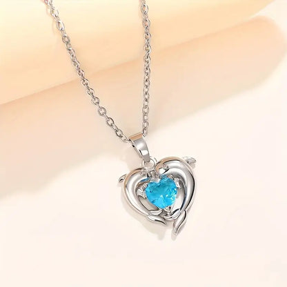 Oceanheart Zwillinge Halskette | Weißgold