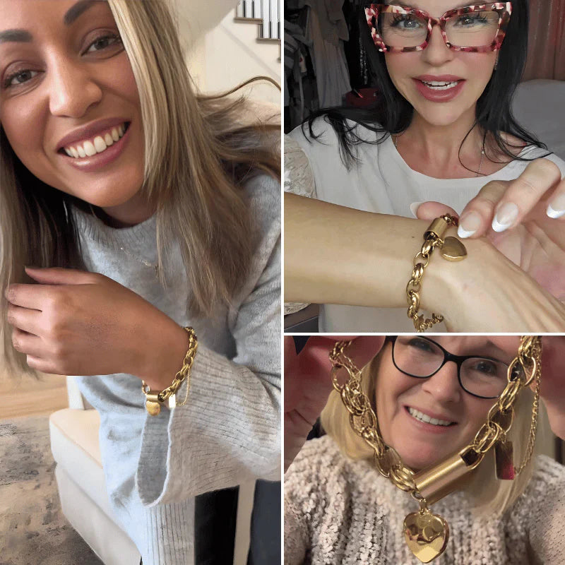 Dickes Armband Heartened | Gold