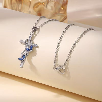 Schmetterlings-Kreuz-Anhänger-Halskette