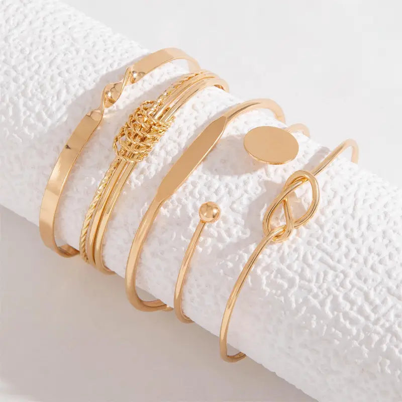 Armband-Set Eleganz mit Knoten | Gold