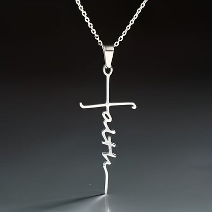 Elegante Kreuz-Anhänger-Halskette