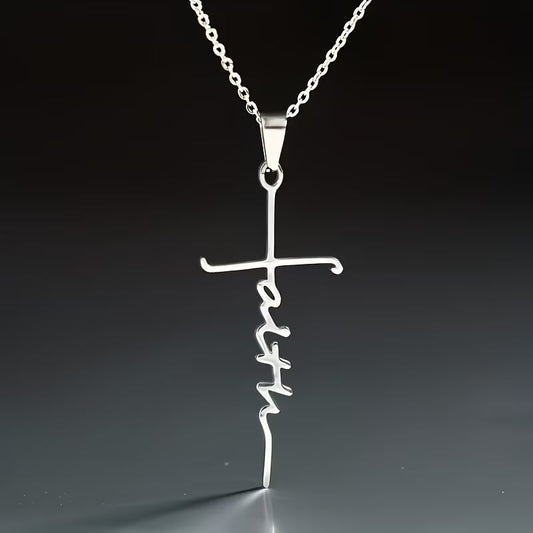 Elegante Kreuz-Anhänger-Halskette