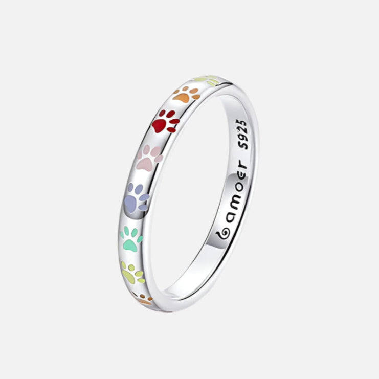 Sterlingsilber Ring mit Pfoten Design