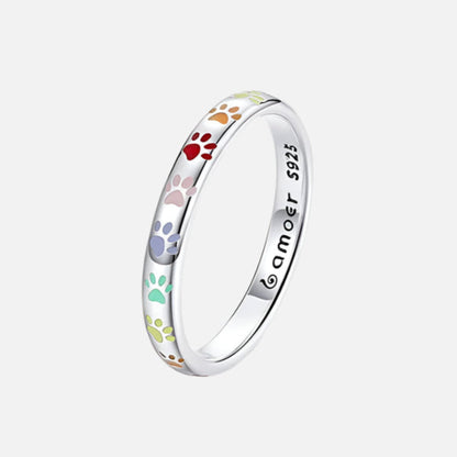 Sterlingsilber Ring mit Pfoten Design