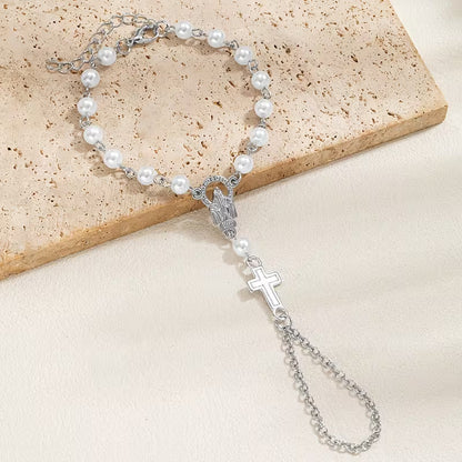 Gothischer Rosenkranz-Kreuz-Armband