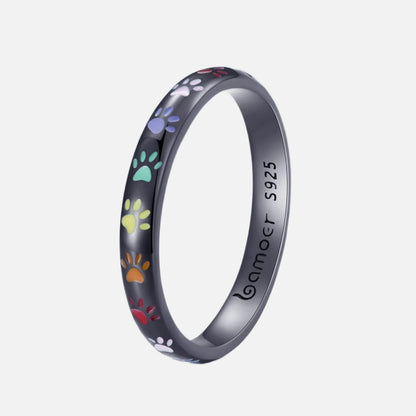 Sterlingsilber Ring mit Pfoten Design