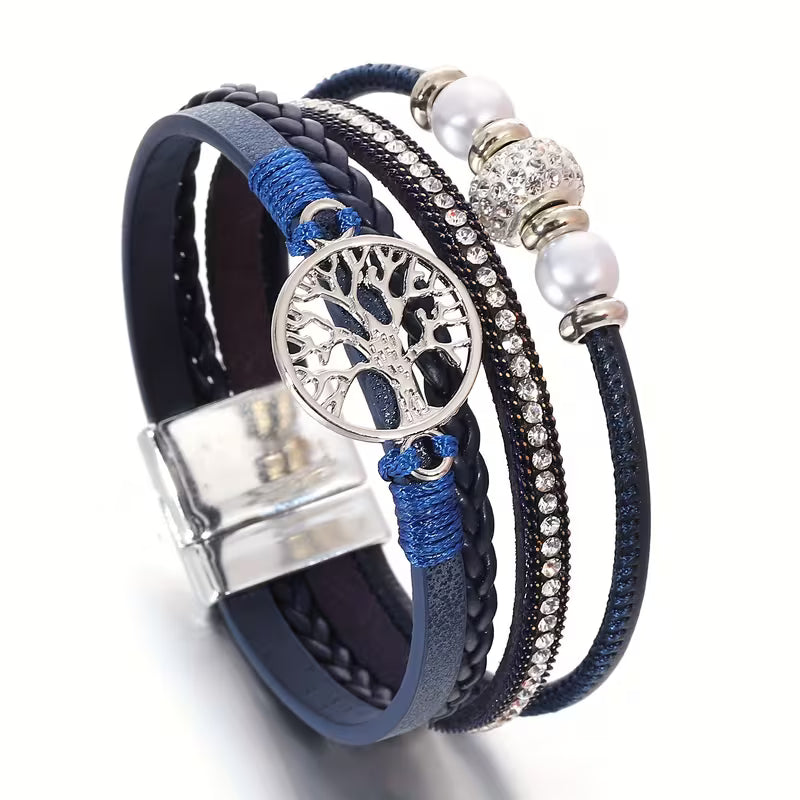 Elegantes mehrlagiges Baum-des-Lebens-Armband