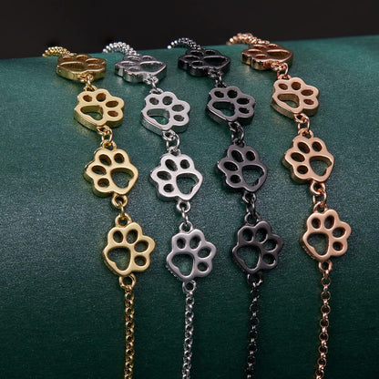 Pfotenabdruck Armband in Sterlingsilber