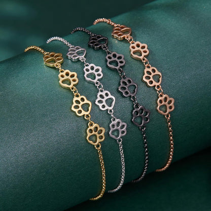 Pfotenabdruck Armband in Sterlingsilber