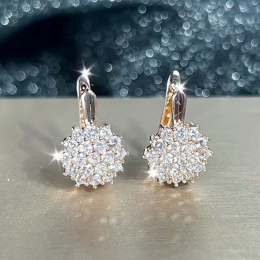 Elegante luxuriöse Zirkonia-Ohrringe