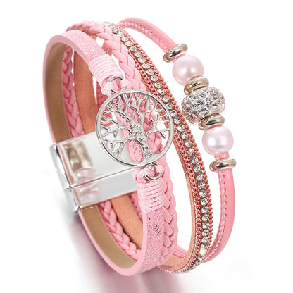 Elegantes mehrlagiges Baum-des-Lebens-Armband