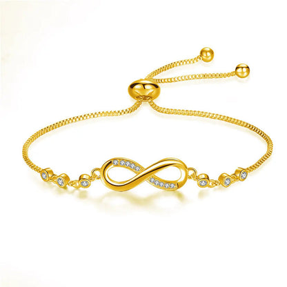 Verstellbares Unendlichkeits-Armband aus Silber