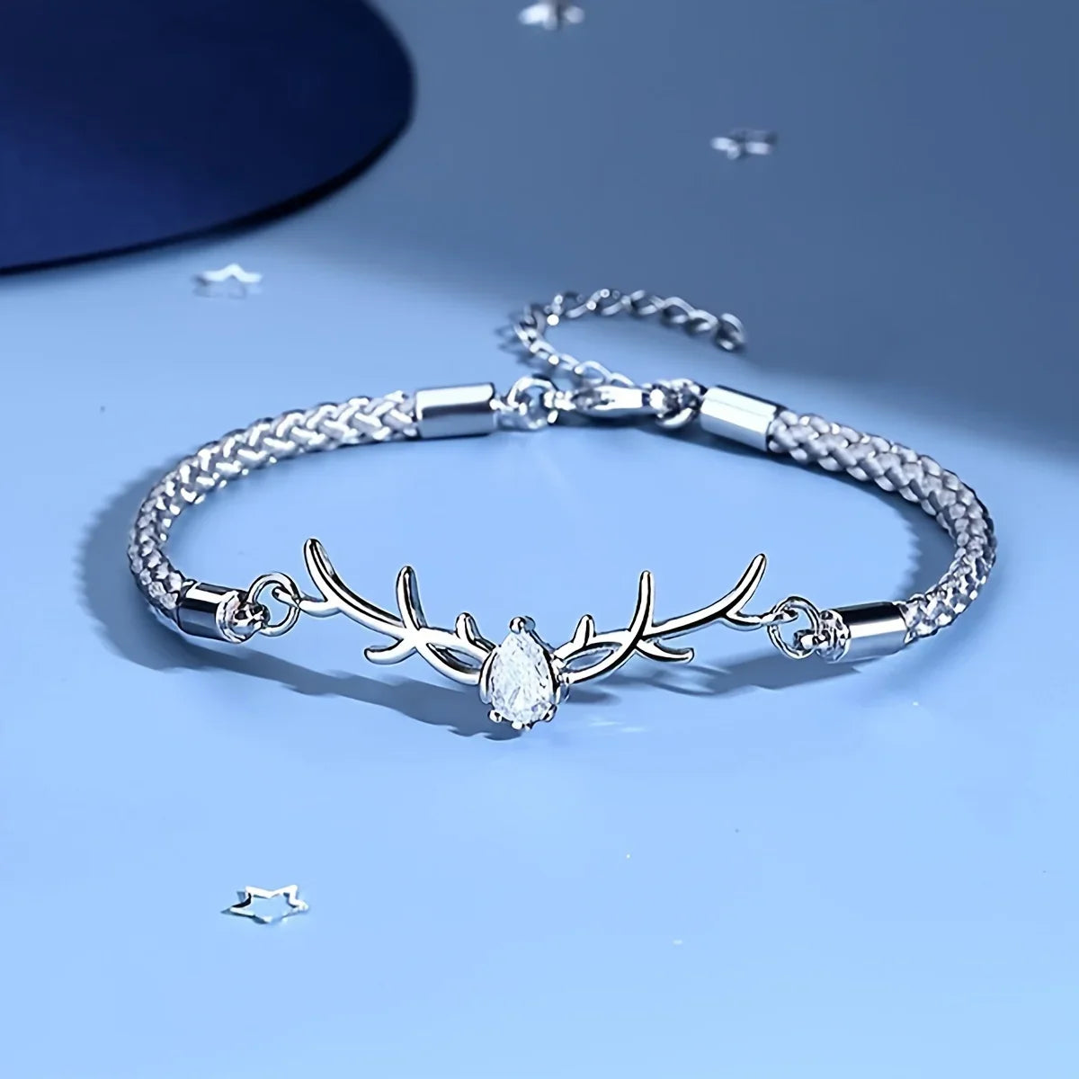Geweih Herz Armband mit Zirkonia
