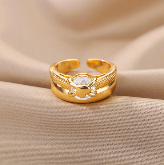 18 Karat vergoldeter Ring Pure Heart