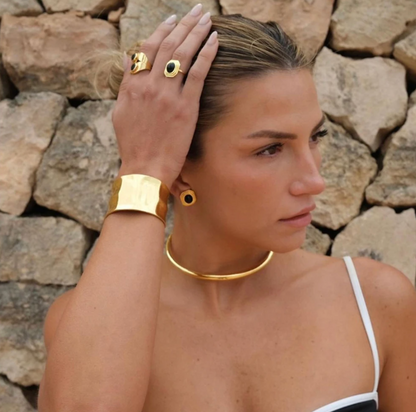 18 Karat vergoldetes Armband im mediterranen Stil