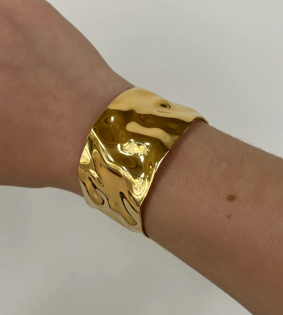 18 Karat vergoldetes Armband im mediterranen Stil