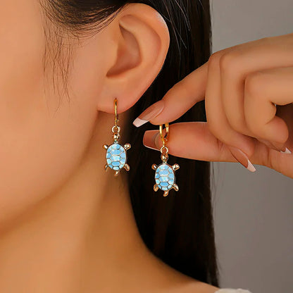 Meeresschildkröten Huggie Ohrringe