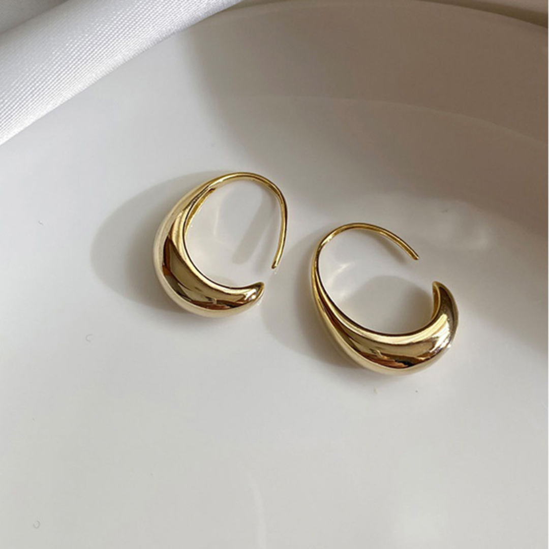 18K Gold Plated brillante modernistische Ohrringe