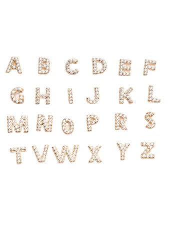 Anfangsbuchstabe Ohrring 1-teilig | Gold