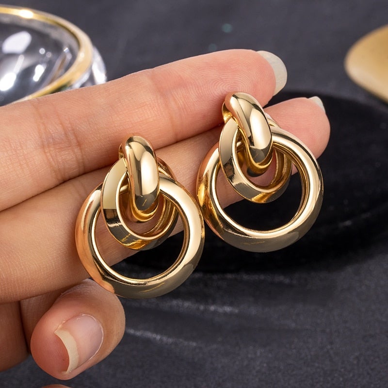 Elegante Gold Creolen