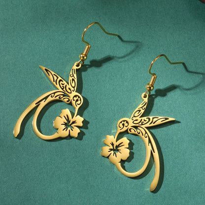 Kolibri Geist Edelstahl Ohrringe