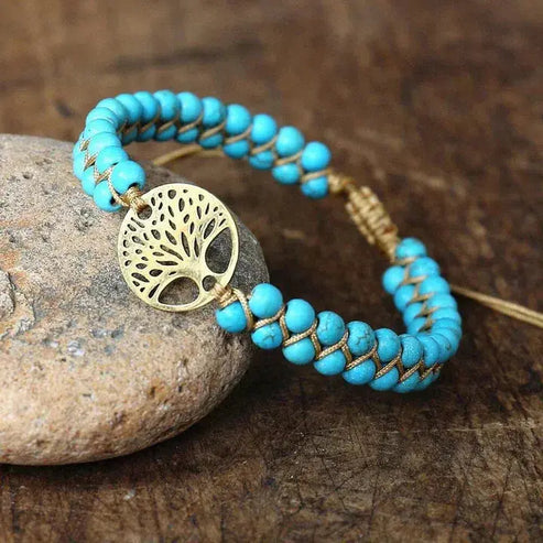 Armband Lebensbaum Handgefertigt Türkisstein