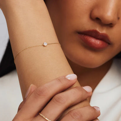 Armband mit Moissanit-Stein Cléa | Gold