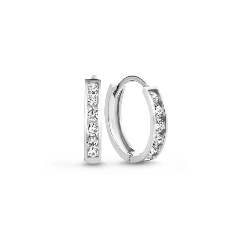 Dara Brillane Stein Ohrringe Set | Weißgold