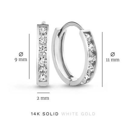 Dara Brillane Stein Ohrringe Set | Weißgold