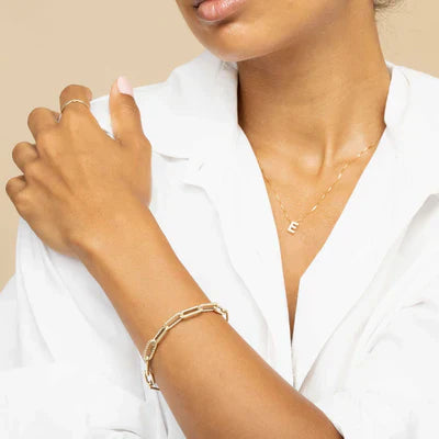 Anfangsbuchstabe Halskette Liebesbrief | Gold