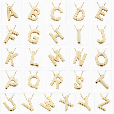 Love Letter Initialen Halskette | Weißgold