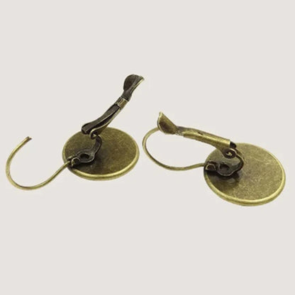 Vintage blaue Elster Glasglocken Ohrringe