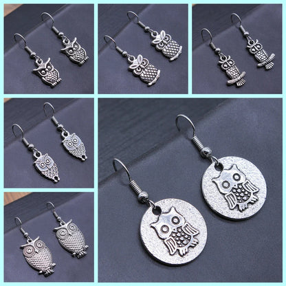 Vintage böhmische Eulen Ohrringe