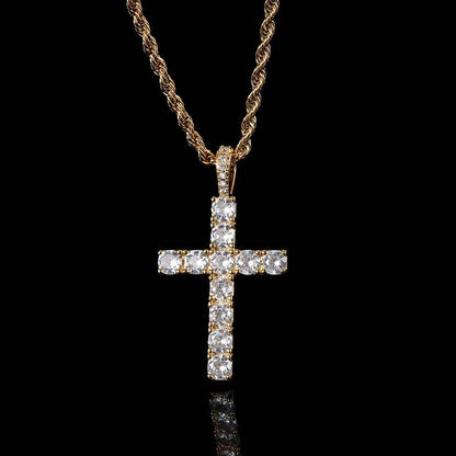 Kreuz Halskette | Weißgold